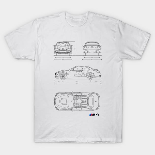 M4 Cabrio T-Shirt by AliceEye555